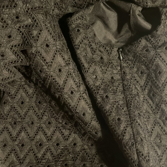 Kensie Black Eyelet Off-Shoulder Lined Dress Size Small PTP 18” EUC Never Worn - Picture 6 of 7